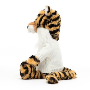 Bashful Tiger with Personalised Cream Jumper