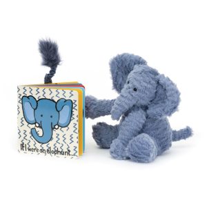 If I Were An Elephant Board Book and Fuddlewuddle Elephant Medium